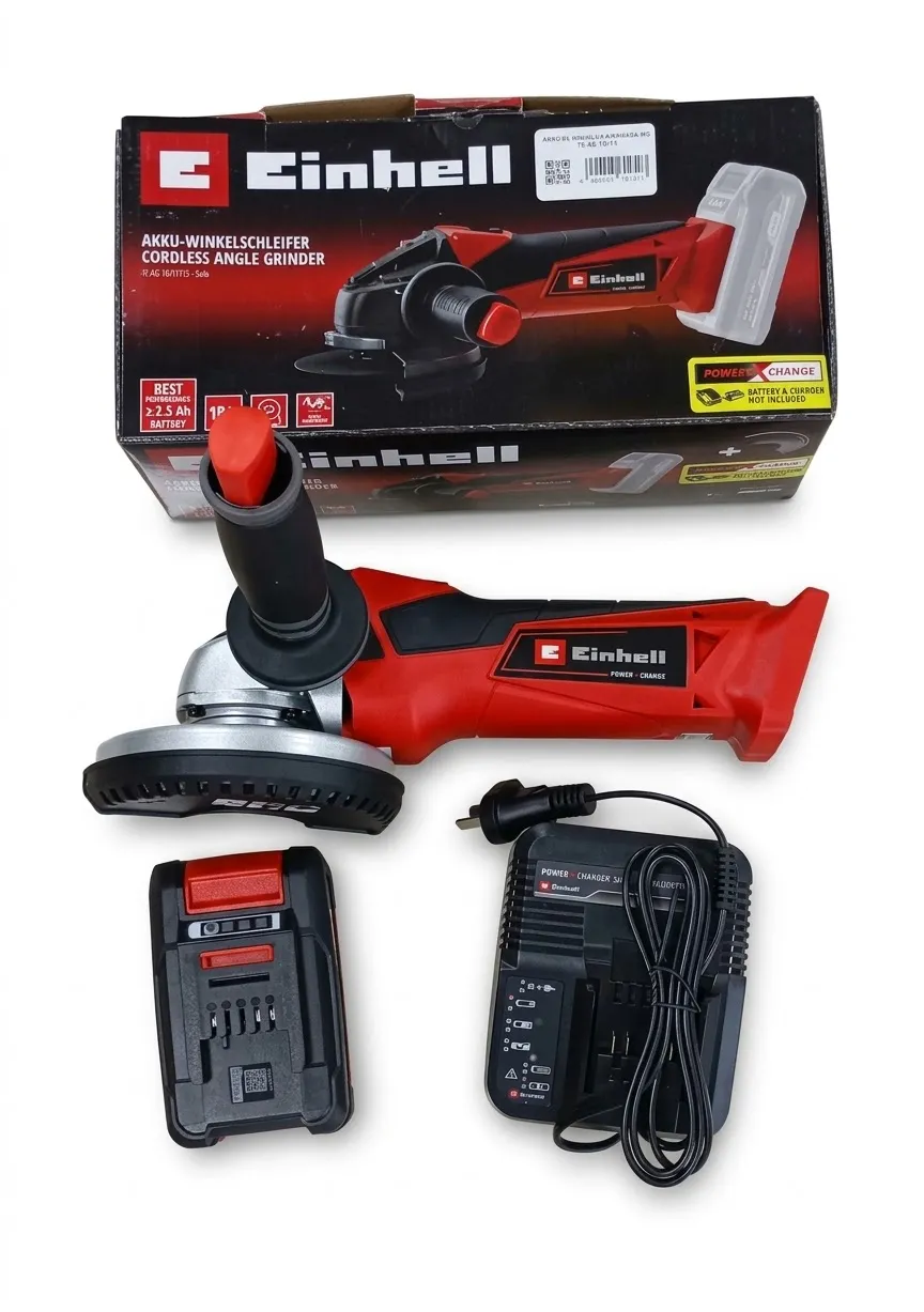 ESMERIL ANGULAR A BATERIA 18V TE-AG 18/115 C/ CARGADOR Y BATERIA