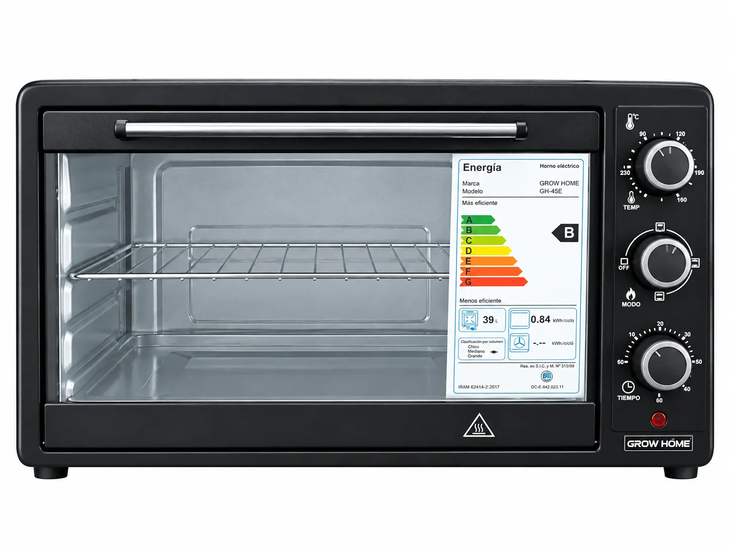 HORNO ELECTRICO GH-45E NEGRO 45L.