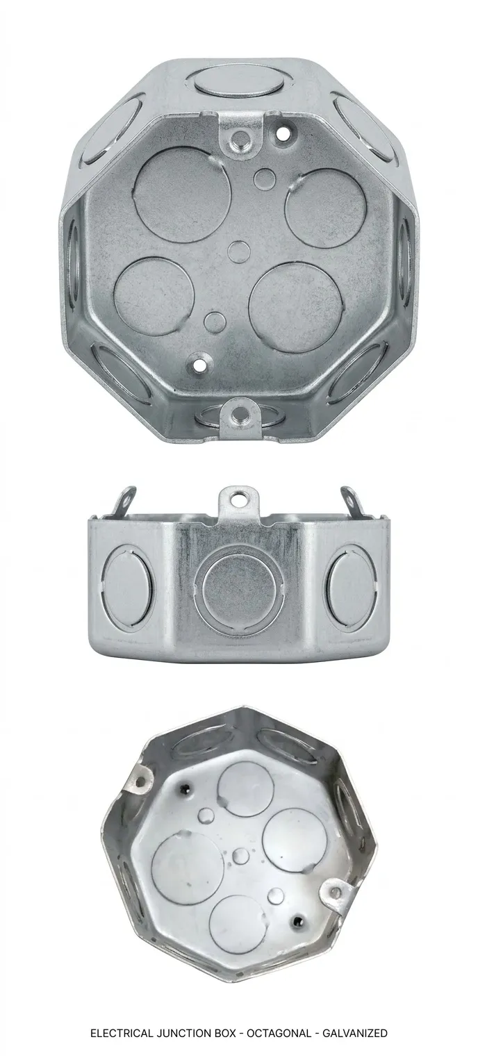 CAJA OCTOGONAL METAL EMBUTIR