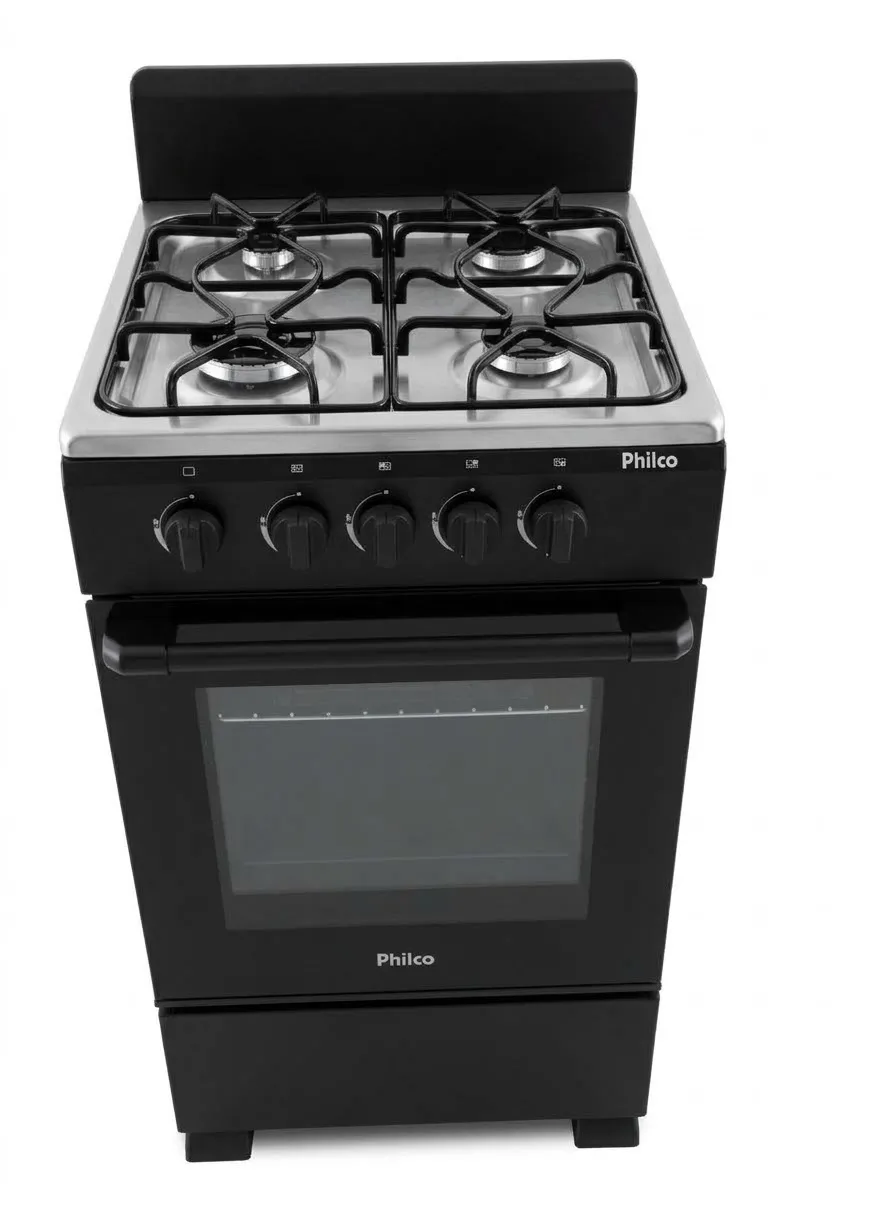 COCINA A GAS PHILCO PHCN50NNS 50 CM. -  NEGRA