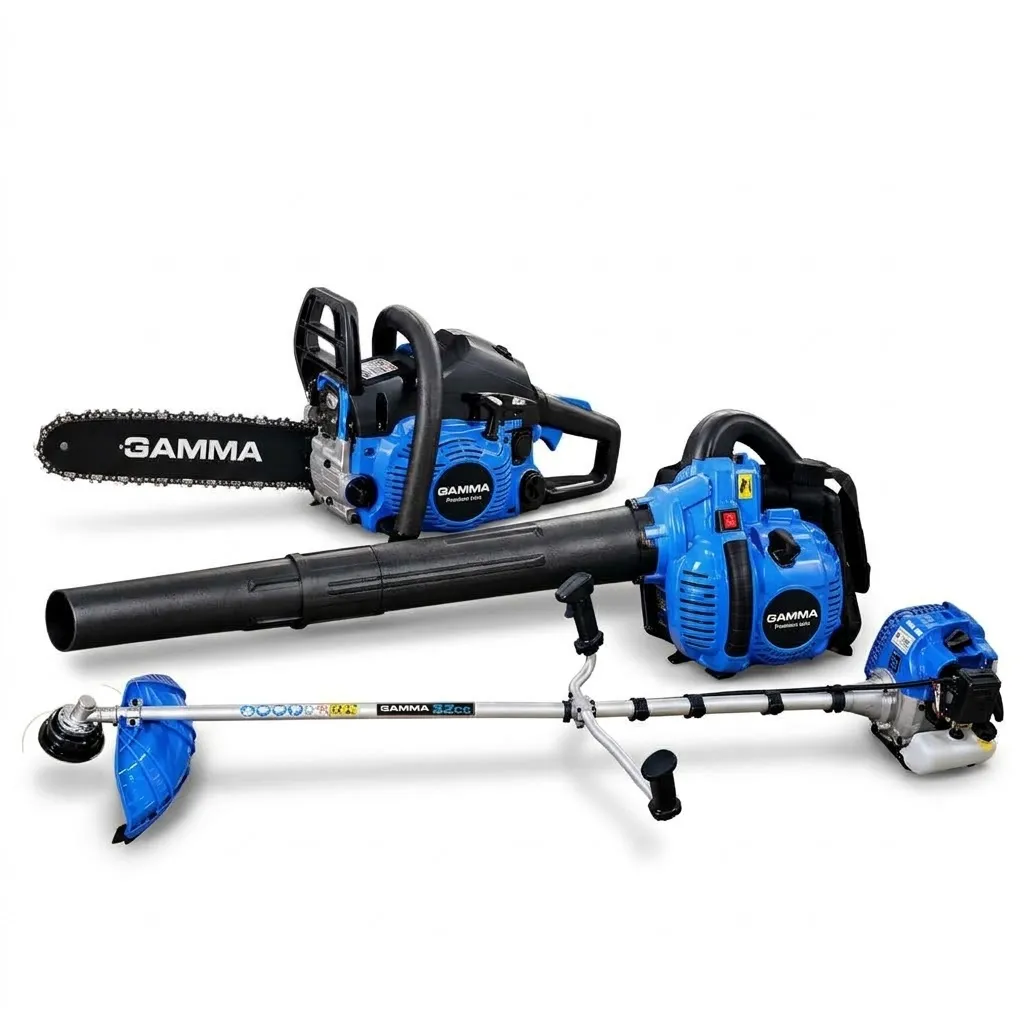 COMBO 1 GAMMA DESMALEZADORA 52CC SOPLADOR CON BOLSA 26 CC  MOTOS 18" 46CC PREMIUM LINE