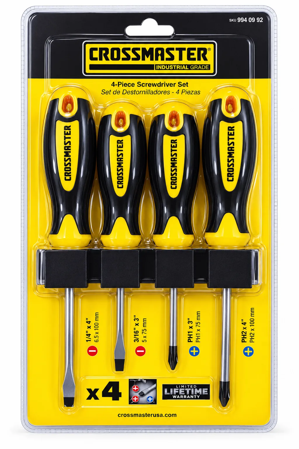 SET DESTORNILLADORES 4PCS CROSS