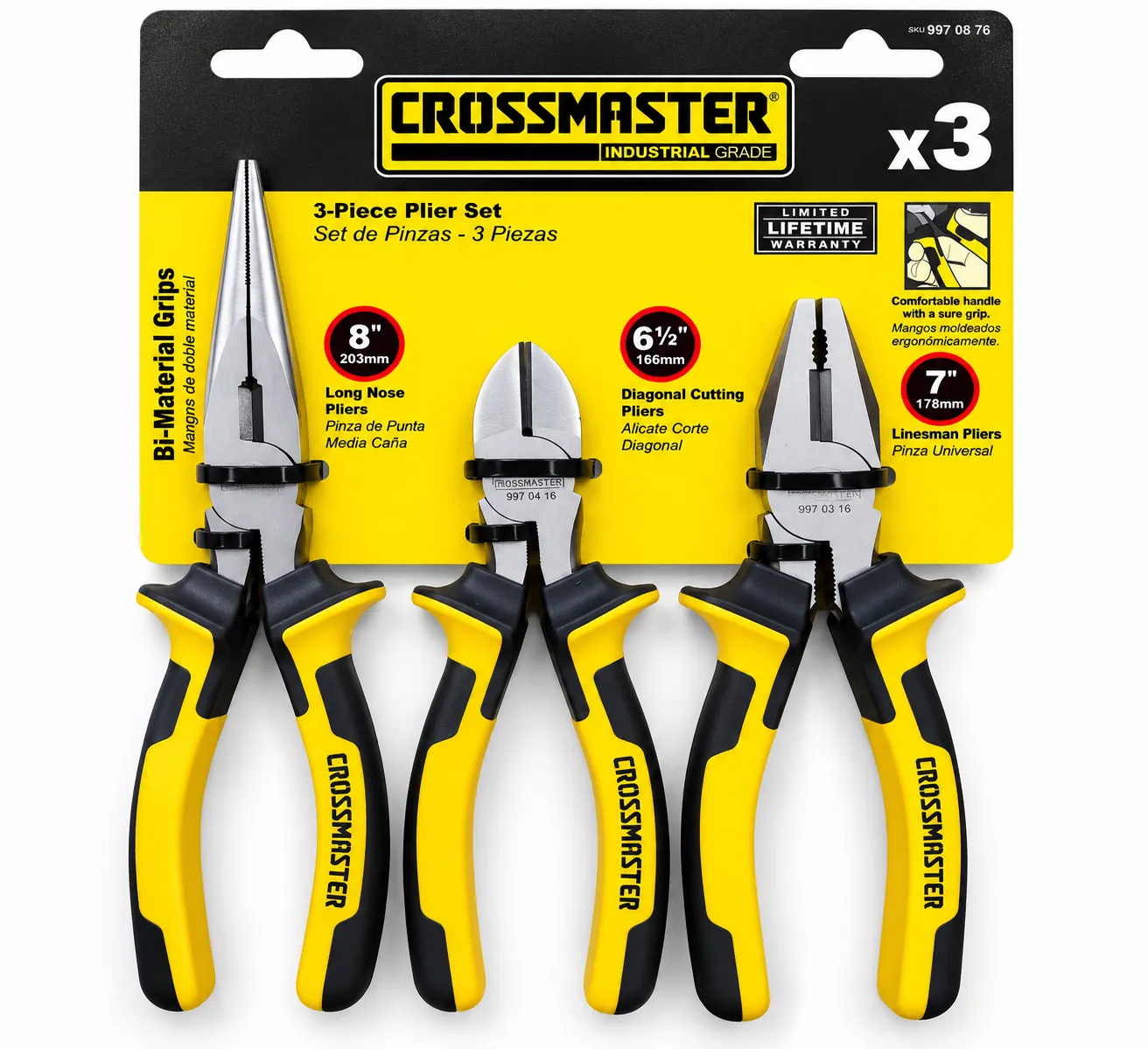SET PINZAS 3 PCS CROSS